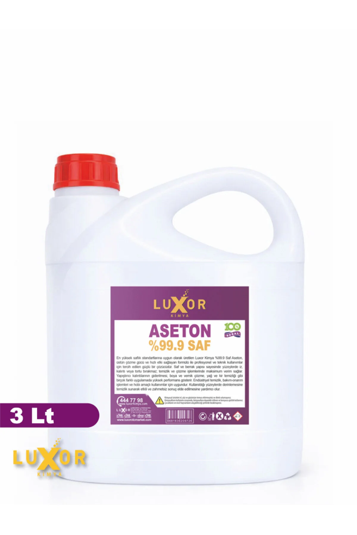 %99.9 Saf Aseton 3 Lt