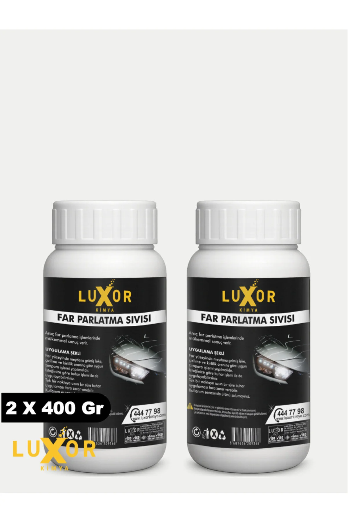Far Temizleme & Far Parlatma Sıvısı 2 x 400 gr
