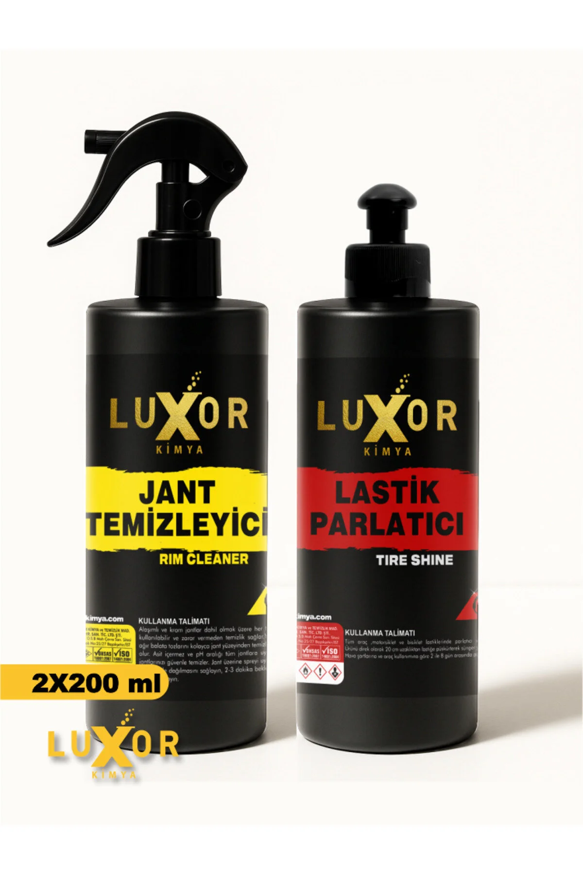 200ML Jant Temizleyici ve Lastik Parlatıcı Oto Bakım Seti Oto Yıkama Seti