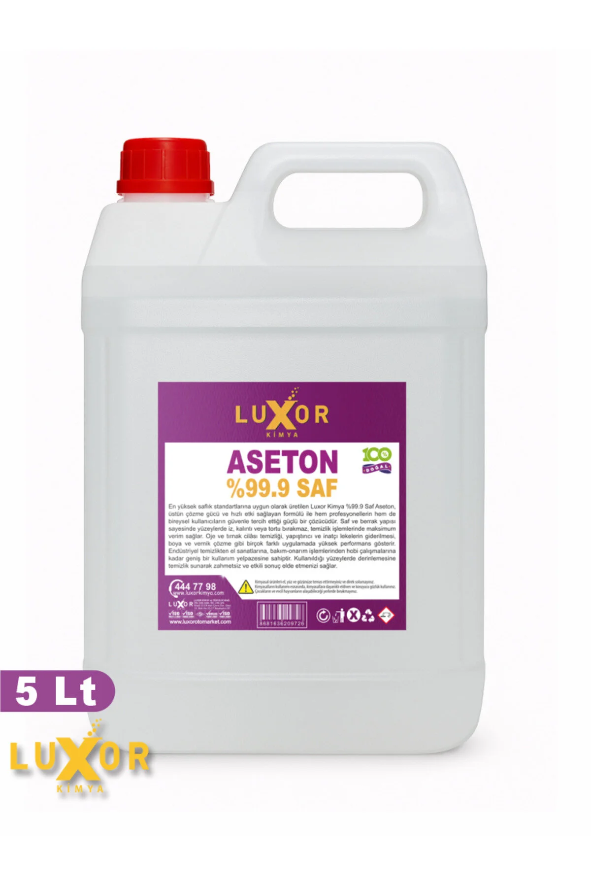 Kimya %99.9 Saf Aseton 5 Lt