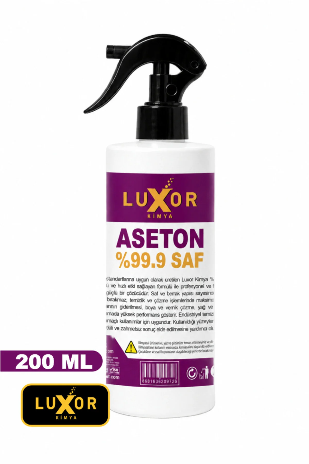 %99.9 Saf Aseton 200 Ml