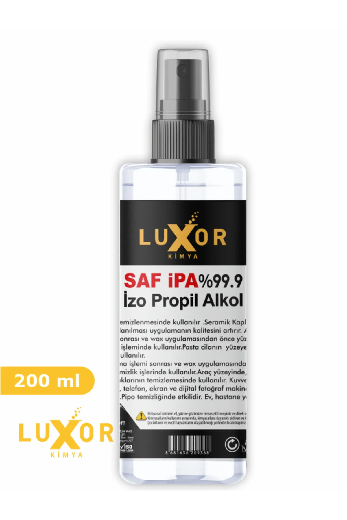 Saf İpa İzopropil 200ml X 2 Ad %99.9 görsel 2