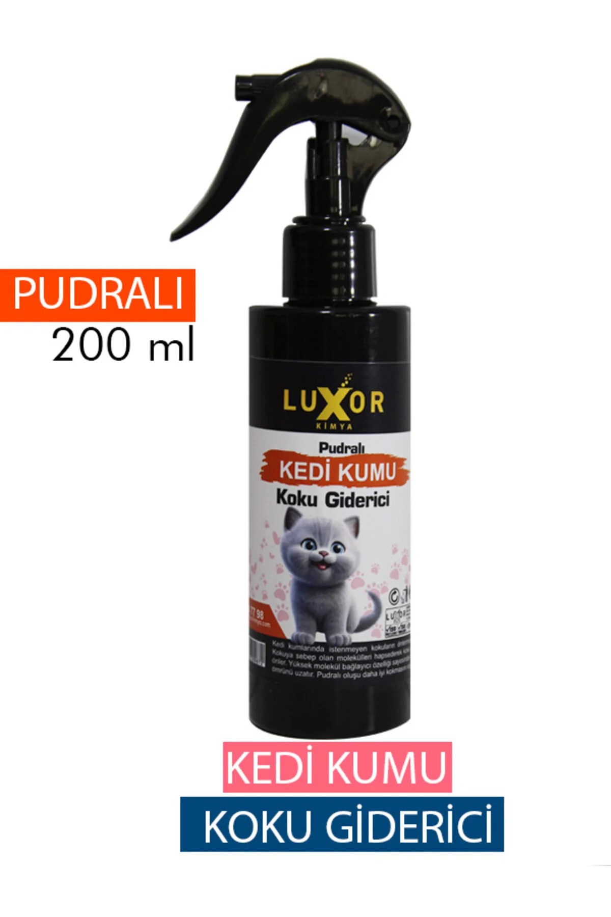 Pudralı Kedi Kumu Koku Giderici Özel Formül 200 ML