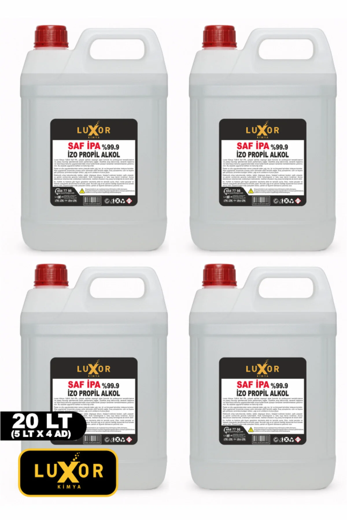 Saf Ipa 20 lt. (5 Lt X 4 Ad ) %99.90-temizlik Solventi